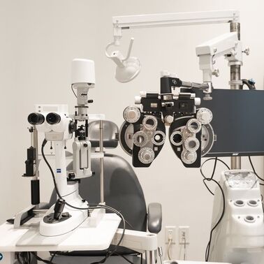 A state-of-the-art slit lamp and phoropter used for comprehensive eye exams at Port Chester Eye Care, located at 44 North Main Street, Port Chester, NY.